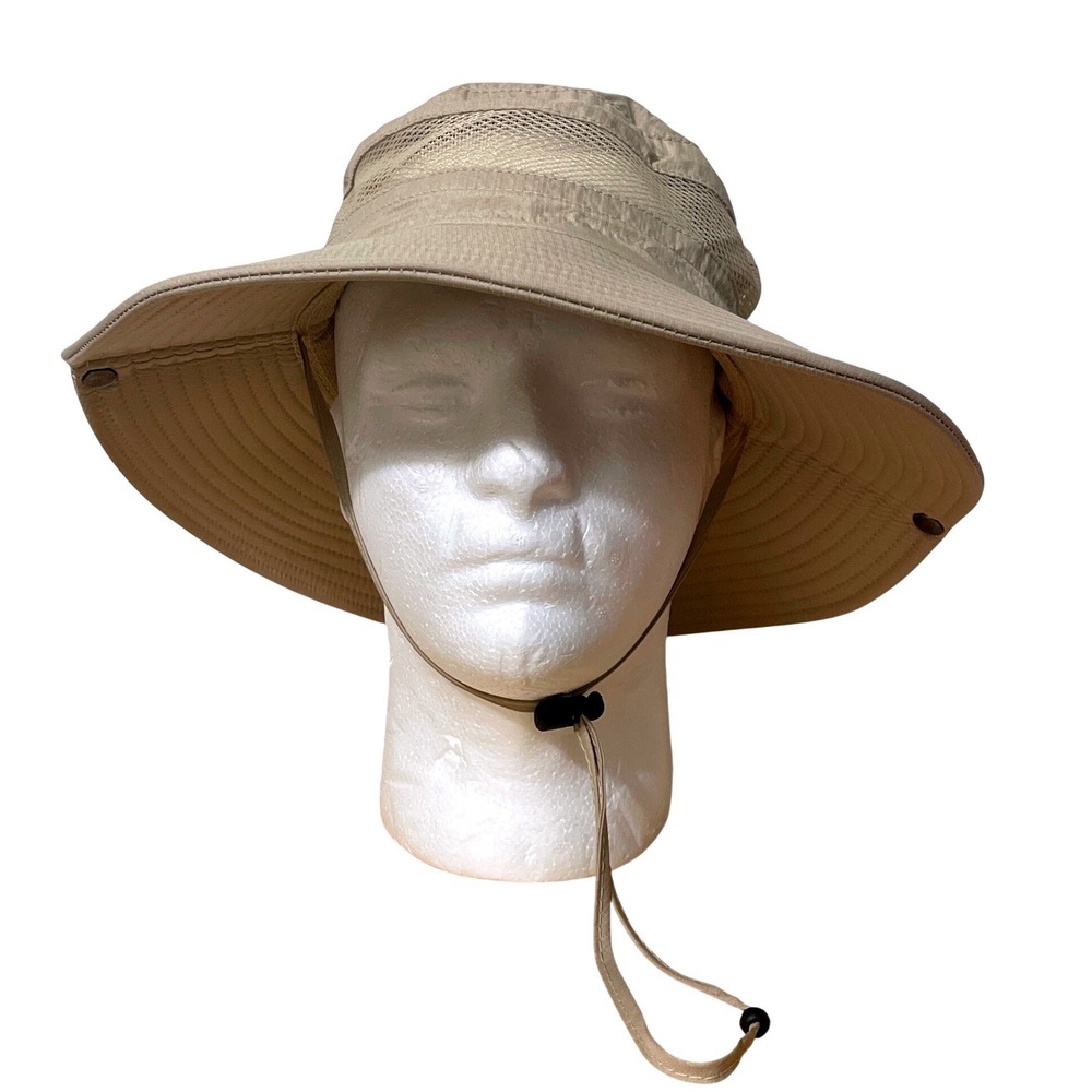 GearTOP UPF 50+ Sun Hat Hiking Bucket Wide Brim Utility Fishing Mesh Tan‎ OSFM